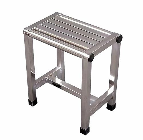 Rutschfester Duschhocker, Edelstahl, Badehilfe für ältere Menschen, Behinderte und Schwangere | Bequemer & sicherer Duschsitz