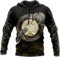 TAYGUM Wikinger-Hoodie 3D-Druck Nordische Mythologie Odin Krähe/Der Hammer Von Thor Hoodie Frühling Herbst Pullover Für Herren Und Damen Party Cosplay Kostüm(Krähe Hoodie,2XL)