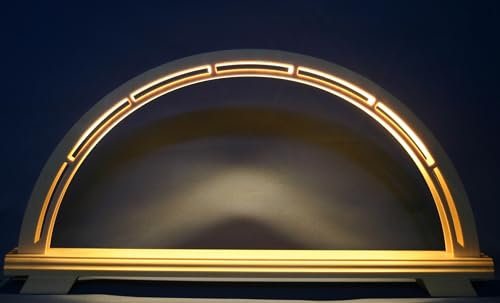 hand.kunst.ERZ LED Schwibbogen Leerbogen modern, unbestückt 52cm x 26cm - zum selbst bestücken - Handwerkskunst aus dem Erzgebirge