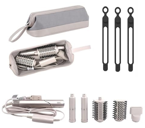 GIONAR Carrying Case for Shark Flexstyle/Dyson Airwrap, Hair Dryer Storage Bag, Portable Hair Tools Travel Bag Compatible with Dyson Airwrap/Shark Flexstyle Hair Dryer，with 3Pcs Data Cable Ties