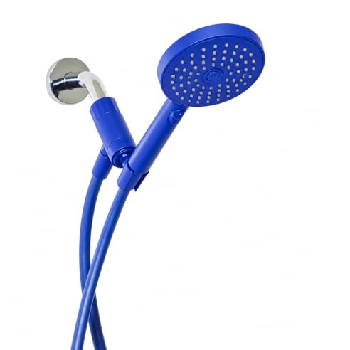Sproos Handheld Shower Head High Pressure 3 Spray Functions Plus Pause Extra Long 70 Inch Hose Eco Friendly Materials Easy DIY Assembly High Pressure Performance Blue