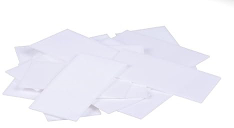 DECKLINE Abstandshalter Kunststoff - 100 Stück - 50x100x1mm - Set - Distanzklötze für Fußböden, Fenstern, Türen - Verglasungsklötze - Unterlegplatten - Fensterklötze