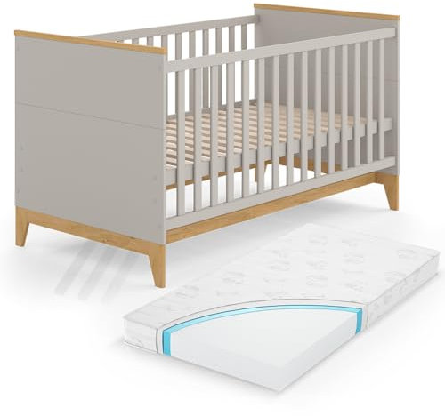 VitaliSpa Kinderbett Malia, Cashmere-Eiche, 143.2 x 81 cm, mit Matratze