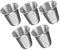 FUNNETOYU 5 Pezzi Stoviglie sante festa Coppa sacra calici da vino cattolico potabile bevande comunione coppa religiosa in acciaio inox tazza di metallo portatile Acciaio inossidabile Silver
