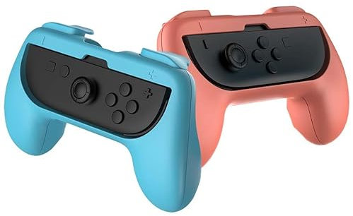 Subsonic - Pack Grip per Controller compatibili con Nintendo Switch e Switch 2 Joy-Con - blu e rosso