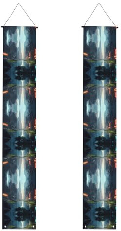 The City on the Water Print Graduation Veranda Banner - Langlebige Partydekorationen, perfekt für Glückwünsche, Zeremonie, Haustür