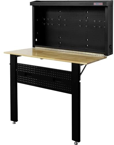 Holzmann Werkbank klappbar WB120FOLD - klappbarer Arbeitstisch, max 135kg, Arbeitsplatte aus Holz