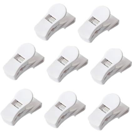Kühlschrank Seitentürclip 8 Stück Abs, Weiß, Weihnachten Feier | Removable, Vertikale Raumnutzung, für Kühlschranktür und Gefrierfach, Ordnet Beutel und Pouches Sauber