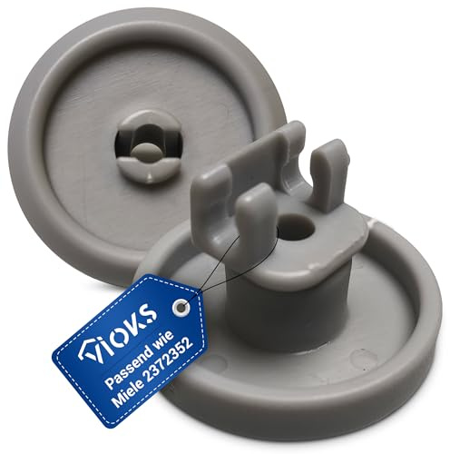 VIOKS 2x Spülmaschinen Rollen 35 mmØ Ersatz für Miеle 2372352 2372353
