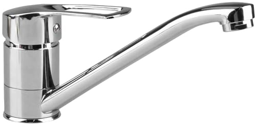 Inodiref Robinet Cuisine Chromé, Mitigeur Cuisine Evier Rotation à 360° | Robinet De Cuisine Mitigeur En Laiton, Avec Des Flexibles D'eau Chaude et Froide De 60cm et Noyau De Valve En Céramique