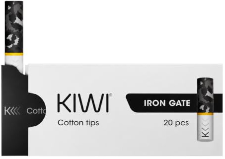 KIWI Ersatzteile, Tips Baumwolle für KIWI elektronische Zigarette, 20 Stück (Iron Gate)