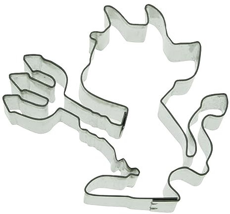 Städter Ausstecher Teufel, Edelstahl, Silber 7 cm