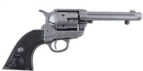 Deko Waffe 45er Colt Peacemaker, grau-schwarz