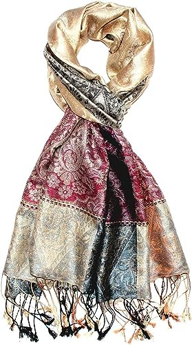 Lorenzo Cana Herren Schal Schaltuch jacquard gewebt 100% Seide 70 cm x 190 cm Paisley Muster Seidenschal Seidentuch harmonische Farben