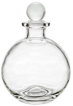 Nakpunar Spherical Clear Glass Bottle with Glass Bottle Stopper