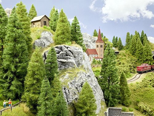 NOCH 24510 - Spielwaren, Tannen, dunkelgrün, 40 Stück, 7-14 cm hoch