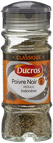 Ducros Poivre Noir Moulu d'Indonésie - Lot de 3