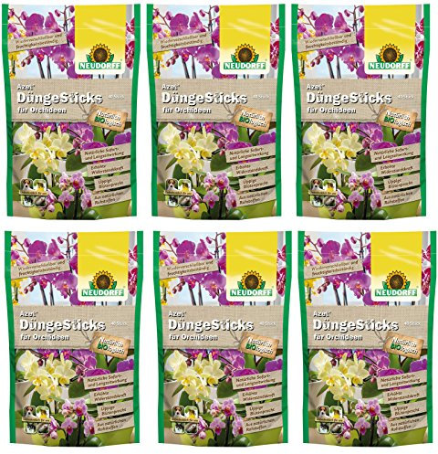 6 x 40 (240 Stk) Neudorff Azet DüngeSticks für Orchideen, NPK-Dünger 8-2-5