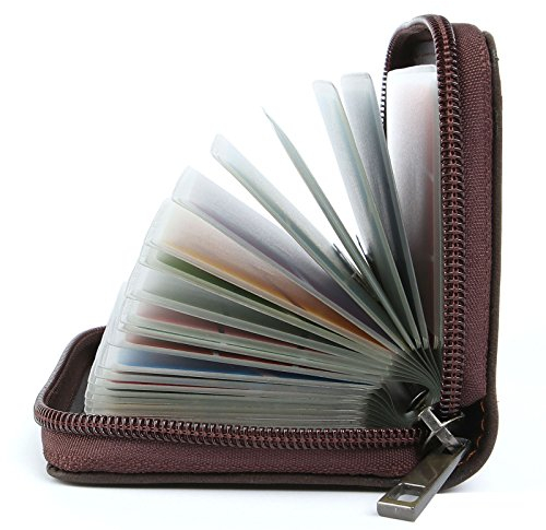 Porta Carte di Credito Pelle per Donna Uomo (Pelle Speciale Marrone)