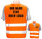 Warnweste selbst gestalten mit eigenem Aufdruck * Bedruckt mit Name Text Bild Logo Firma, Position & Druckart:Rücken + Front/Standard-Druck, Farbe & Größe:Orange/Größe XL/XXL