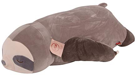 UNUS Faultier Kuscheltier Kissen, 75 cm, Grau, Seitenschläferkissen weich und flauschig, Stillkissen, Schwangerschaftskissen