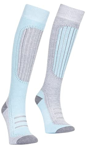 Trespass Womens/Ladies Janus II Ski Socks (Pack Of 2) (6/9) (Mist/aqua)