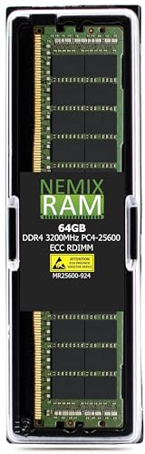 Nemix RAM Barrette de mémoire DDR4-3200 PC4-25600 RDIMM pour Supermicro H11DSi AMD EPYC 64 Go
