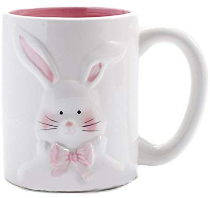 ZaH Osterhasen-Kaffeetasse, Osterdekoration, Geschenk für Kinder, Jungen, Mädchen, Keramik, 340 ml Kaninchen 2
