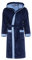 Revise RE-855 Accappatoio da uomo con fibra di bambù - asciugamano -sauna - piscina - Blu scuro - M