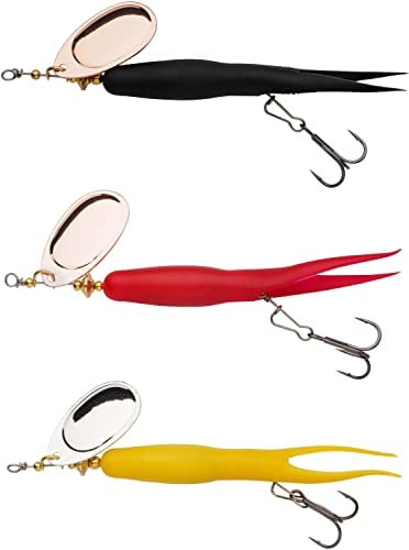 Abu Garcia Salmon Seeker 2.0 Spinner Blade Angelköder mit Gummibeschichtung – Flying Condom Prawn Imitation Bait, Hohe Attraktion für Lachs und Meerforelle