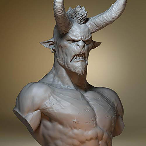 FCBEL 1/12 Ancient Fantasy Orc Warrior Resin Charakter Modell Büste, unmontiert und unbemalt Druckguss Miniaturbausatz/K60247A