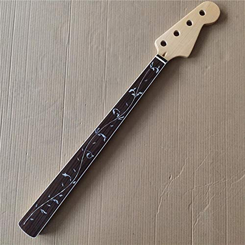 CAZARU Fretless Ahorn 20 Bünde Bassgitarre Halsteil 4 Saiten Palisander Griffbrett 34 Zoll Mutter 38 mm