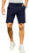 Elegancity Kurze Hosen Herren Golf Hose Kurz Sommer Chino Shorts Passform Freizeithose Männer Cargohose Mit Gürtel Blau, XXL