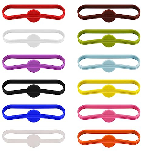 Anseom Marcatori Bicchieri Silicone, 24 Pezzi Colorati Segnabicchieri Vino Multicolor Marcatori per Bevande in Silicone per Casa, Bar, Festa, Matrimonio