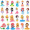 5D Diamond Painting Sticker 24pcs DIY Diamant Painting Klein Bilder Aufkleber Prinzessin Sticker mosaics für Aufkleber Geschenke, basteln, Cup, Geburtstagsgeschenk