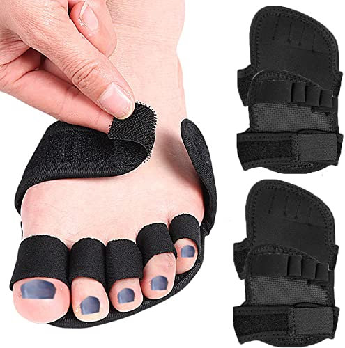 Skeerthy 4 Pieces Metatarsal Pads for Hammer Toe, Toe Wraps Balls of Toes Ball of Foot Cushions Adjustable Hammer Toe Support for Hammer Toes, Claw Toes, Bunions for Women/Men