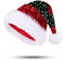 PUZAUKAL Weihnachtsmütze Pailletten Nikolausmütze Elf Erwachsene Unisex Santa Mütze Warme und Bequeme Extra Weich für Weihnachten Neujahr Festliche Weihnachtsfeier Rot-Grün