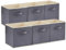 Lifewit 6 Stück Aufbewahrungsbox aus Stoff, Faltbar Aufbewahrungswürfel Kallax Boxen Aufbewahrung aus Vliesstoff mit Griff für Würfelregal Kallax Boxen Regal Einsatz, 30x30x30cm, Grau