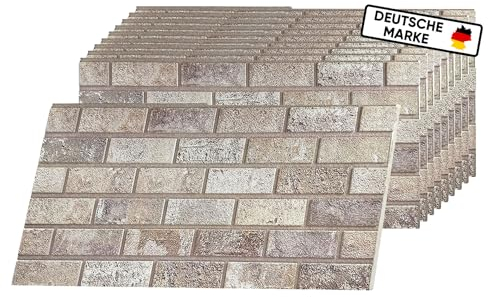 AS Country Stone - Wandpaneele Steinoptik - 3D Effekt - Wandverkleidung Steinoptik für Küche, Wohnzimmer, Innen- und Außenbereich - Steinoptik Styropor - 3D Wandpaneele - Akustikpaneele | ST420 |