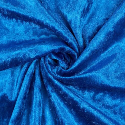 Pannesamt Stoff glänzend, uni blau (Länge am Stück: ab 50cm / Breite: 150cm)