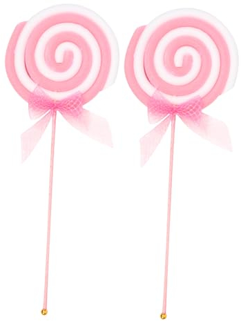 DEARMAMY 2 Stück Große Lutscher-Requisiten Große Süßigkeiten-Ornamente Simulation Von Süßigkeiten Dekorative Foto-Requisiten Partygeschenke Für Hochzeit Weihnachten Babyparty Geburtstag