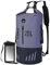 UZIRO Bolsa Estanca 20L, Mochila Impermeable para Kayak, Piscina, Pesca y Natación, Dry Bag Acuático, Resistente al Agua, Ideal para Actividades al Aire Libre, Color Gris