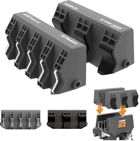 Work IQ Tools Rohrverschraubungsbacken, doppelseitige Backen für sicheren Halt, verbesserte Backen zur Sicherung von PVC-, Gusseisen-, Kupfer- oder Aluminiumrohren und Rohren, kompatibel mit