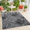 payé In- & Outdoor-Teppich - Anthrazit Grau - 160x230cm - Wendeteppich - Florales Muster - Wetterbeständig für Balkon Terrasse - Indoor Teppiche Wohnzimmer Küche