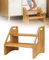 Tefola Escabeau 2 Marches, Marche Pied Bois, Escabeau Bois, Salle de Bain Marche Pied, Hauteur du Sol Réglable Supporte 300 Livres échelle en Bois avec Poignée Portable