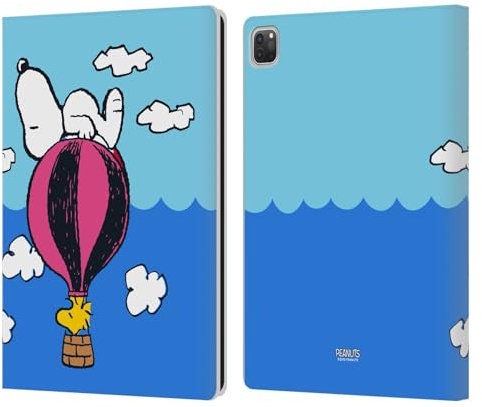 Head Case Designs Offizielle Peanuts Snoopy & Woodstock Ballon Halbzeiten Und Gelächter Leder Brieftaschen Handyhülle Hülle Huelle kompatibel mit Apple iPad Pro 13 M4 2024