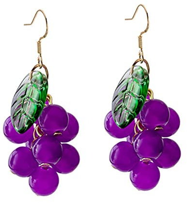 COLLBATH 1 Paire Boucles d'oreilles grappe de raisin boucles d'oreilles intéressantes boucles d'oreilles tendance boucles d'oreille fantaisie Boucles d'oreilles fantaisie résine