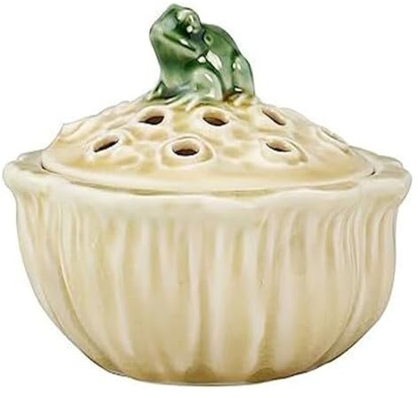 Les poêles d’encens, les tours d’encens, Porte-encens Porte-encens fait à la main Grenouille et brûleur d'encens en céramique en forme de décoration for la maison Ornements Brûleur d'encens artisanal