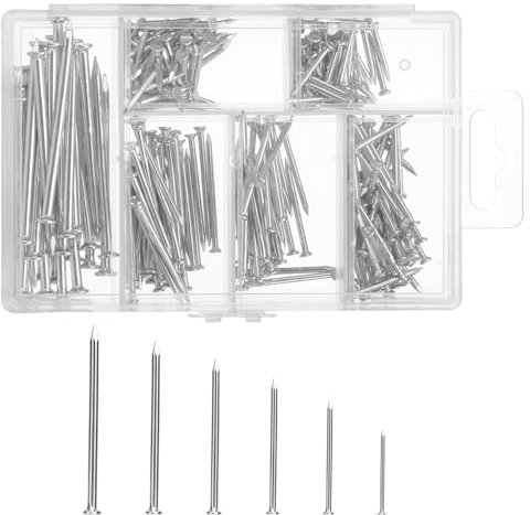 Arcjunys Assorted Nails for Wood Iron Nails Wall Nails for Hanging Pictures Nail Assortment Kit Long Medium and Small Wall Nails for DIY and Crafts Home Décor Woodwork and Construction 280 Pcs