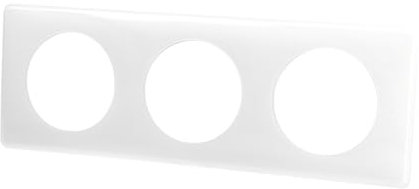 Legrand 066633 Plaque Céliane Laqué, 3 Postes, Finition Blanc (Lot de 6)